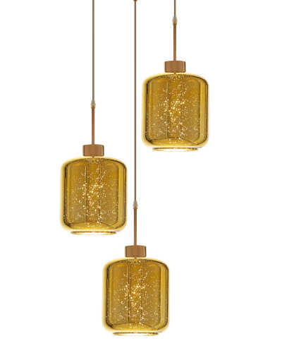 Подвесной светильник Lumina Deco Alacosmo LDP 6811-3 RD GD фото 2