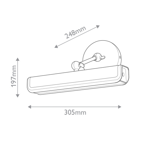 Светильник для картин Alora, Арт. QN-VALISE-PL-S-VBS-TL фото 5