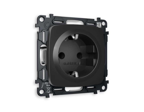 Комплект механизма электрической розетки AMBRELLA VOLT OMEGA Черный матовый с/з и шторками QUANT (OP8070, VM141) MO807010 Комплект механизма электрической розетки AMBRELLA VOLT OMEGA Черный матовый с/з и шторками QUANT (OP8070, VM141) MO807010