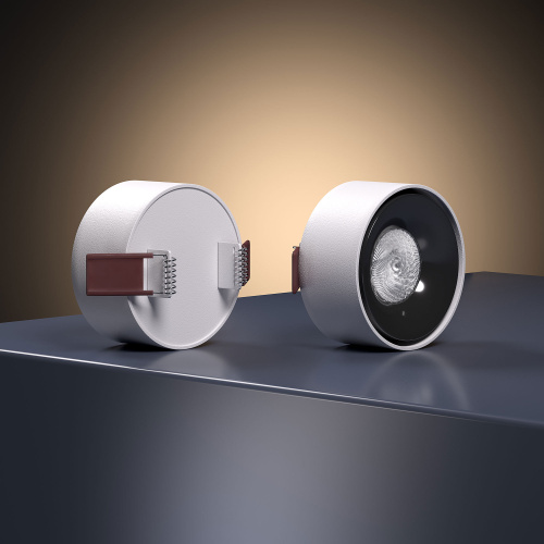 Светильник встраиваемый светодиодный Glam белый/черный 25095/LED фото 3