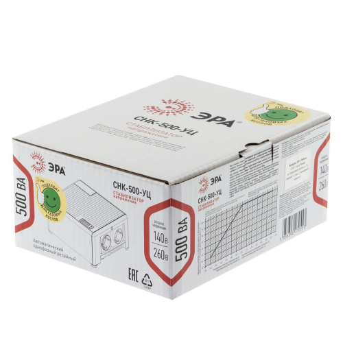 Стабилизатор напряжения ЭРА СНК-500-УЦ Б0051109 фото 4