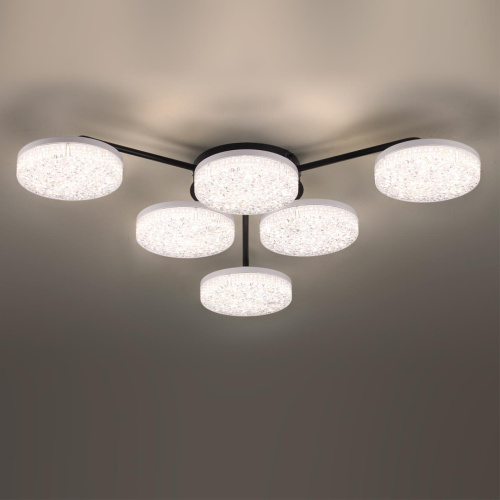 8236/6CL LEDIO LN25 000 черный, металл/акрил Люстра потолочная с ПДУ LED 85W 3000-6000К 220V DIDANA фото 6 8236/6CL LEDIO LN25 000 черный, металл/акрил Люстра потолочная с ПДУ LED 85W 3000-6000К 220V DIDANA фото 6