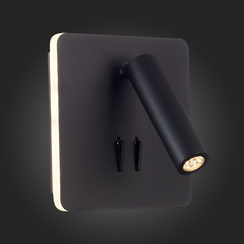 SL1586.431.01 Светильник настенный Черный LED 1*9W 3000K 624Lm Ra>80  IP20 L-xW140xH140 170-240V Настенные светильники фото 6