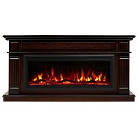 Каминокомплект ISLANDIA/СКАНДИ Античный дуб с очагом Электроочаг SAFITA/САФИТА 42