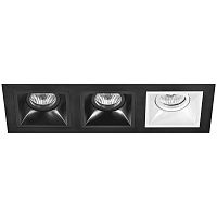 Комплект из светильников и рамки Lightstar Domino Quadro (214537+214507+214507+214506) D537070706