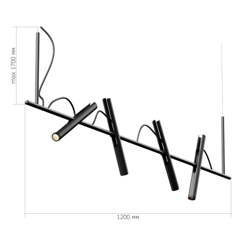 SL6210.403.04 Светильник подвесной ST-Luce Черный/Черный, Золотистый LED 4*3W 3000K LILT фото 2