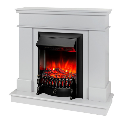 Электрокамин RealFlame Selena STD GR платиновый с очагом Fobos Lux Black RC фото 2
