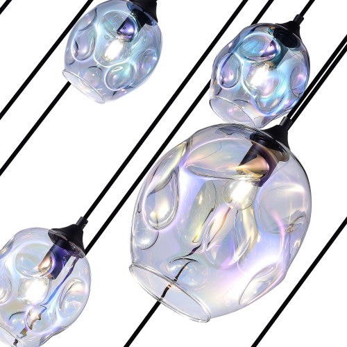 SL1188.403.16 Люстра подвесная ST-Luce Черный/Радужный E14/E27 12+4*40W IDESIA фото 2 SL1188.403.16 Люстра подвесная ST-Luce Черный/Радужный E14/E27 12+4*40W IDESIA фото 2