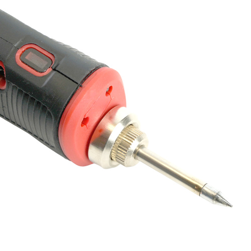 Паяльник беспроводной 8W, нихромовый нагреватель, 1800 mAh, 5В, красный/черный, PLE801-08 фото 9