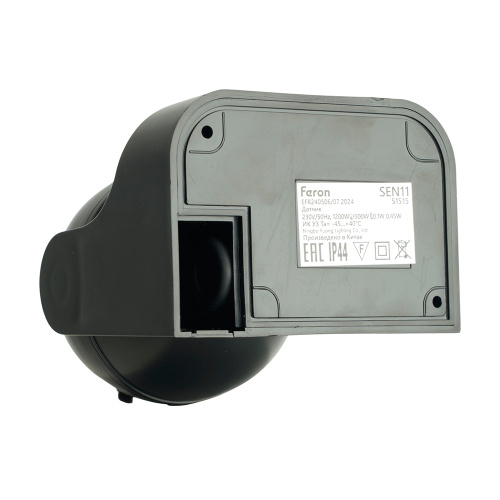 Датчик движения 1200W 12m 180° черный, SEN11 фото 6 Датчик движения 1200W 12m 180° черный, SEN11 фото 6