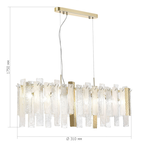 SL1636.203.08 Люстра подвесная ST-Luce Золотистый/Белый, Золотистый E14 8*40W SCOLARE фото 2