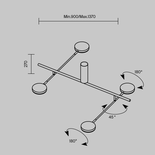 Потолочный светильник Maytoni MOD070CL-L30B3K фото 4