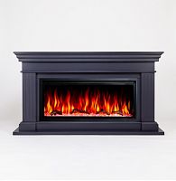 Каминокомплект ONTARIO/ЛЕОНАРДО Графит с очагом Электроочаг SAFITA/САФИТА 42