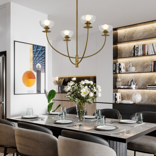 Люстра Alora Mood, Арт. ALM-SYLVIA4-BG-CL фото 2