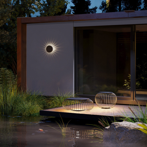 Светильник уличный настенный со световой проекцией Firenze (35178/D) черный 35178/D фото 2