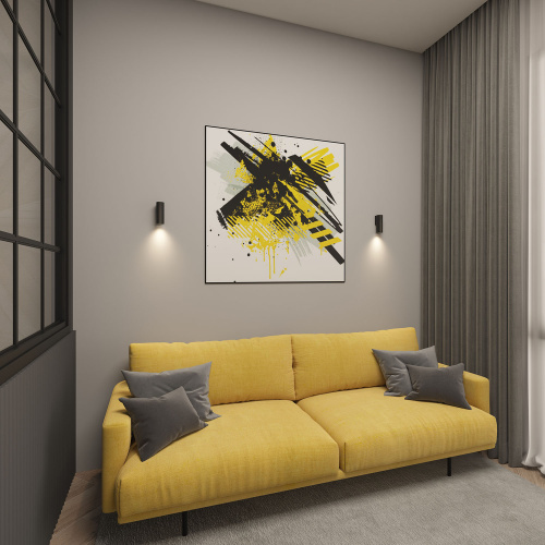 DK5021-BK Настенный светильник, IP20, до 15 Вт, LED, GU10, черный, алюминий фото 2