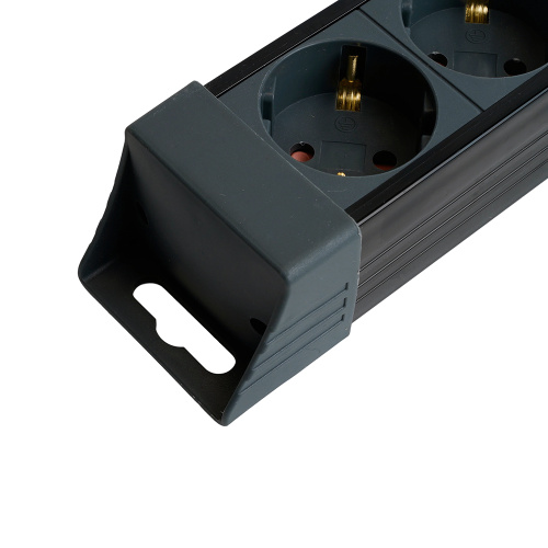 Сетевой фильтр 4-местный с/з STEKKER 3x1мм2, 3 м, 250В, 16А, серия Techno, HM22-41-03, черный фото 5