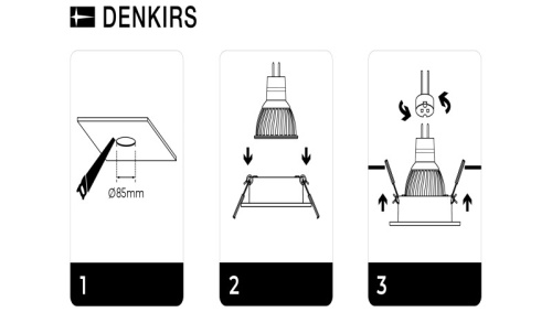 Встраиваемый светильник Denkirs Karup | КАРАП DK3026-WH фото 7 Встраиваемый светильник Denkirs Karup | КАРАП DK3026-WH фото 7