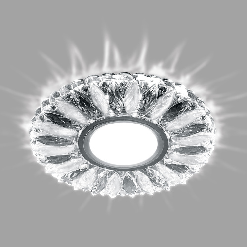 Светильник встраиваемый с белой LED подсветкой Feron CD917 потолочный MR16 G5.3 прозрачный-матовый фото 2
