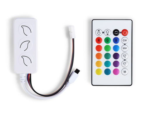 Контроллер WIFI Tuya для светодиодных лент RGB+CCT c пультом 10А 12В 120Вт - 24В 240Вт