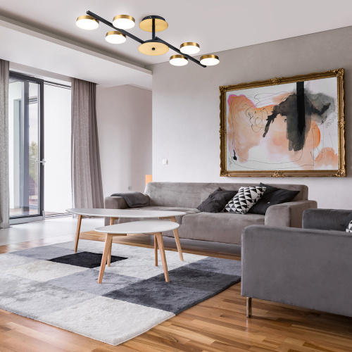 Светильник на штанге Escada 10266/6 LED*95W Black/Brass фото 2 Светильник на штанге Escada 10266/6 LED*95W Black/Brass фото 2