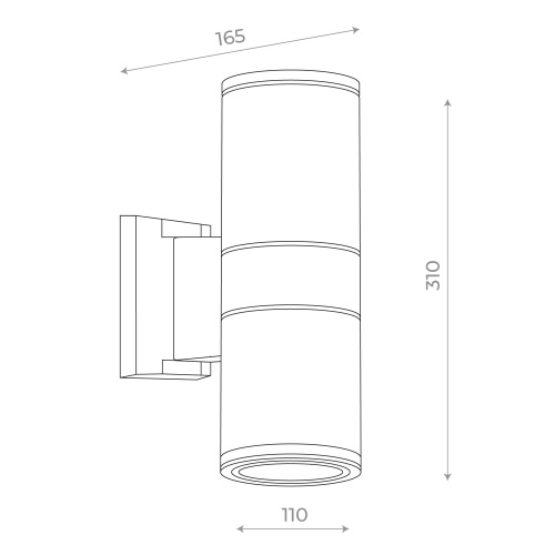 SL074.411.02 Светильник уличный настенный ST-Luce Черный/Черный LED 2*8W 4000K TUBO фото 8