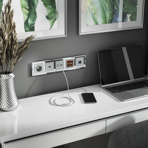 Розетка HDMI серебряный WL06-60-11 фото 5 Розетка HDMI серебряный WL06-60-11 фото 5