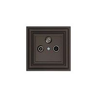 ТВ-розетка проходная TV/SAT/R Liregus Retro коричневый омбре 29-031