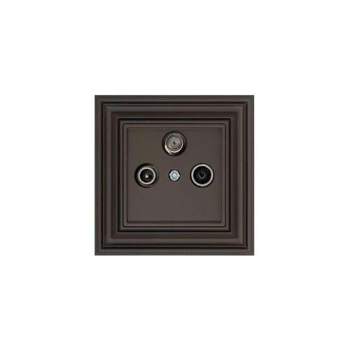 ТВ-розетка проходная TV/SAT/R Liregus Retro коричневый омбре 29-031