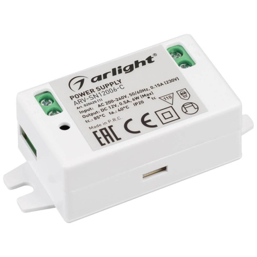 Блок питания Arlight ARV-SN12006-C 12V 6W IP20 0.5A 020425(1) Блок питания Arlight ARV-SN12006-C 12V 6W IP20 0.5A 020425(1)