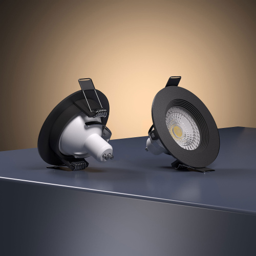 Светильник встраиваемый City GU10 черный 25054/01 фото 3