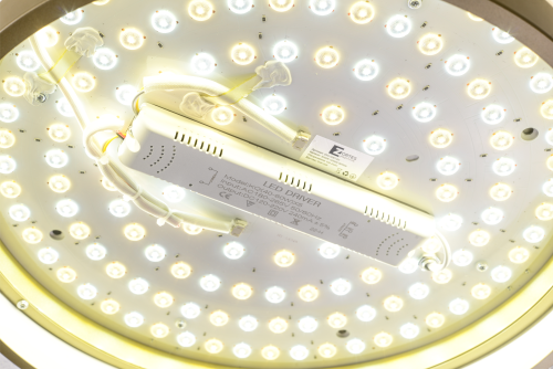 Накладной светильник с подсветкой золото LED 72+15Вт D50см Zortes GERDA ZRS.1097.50 фото 22
