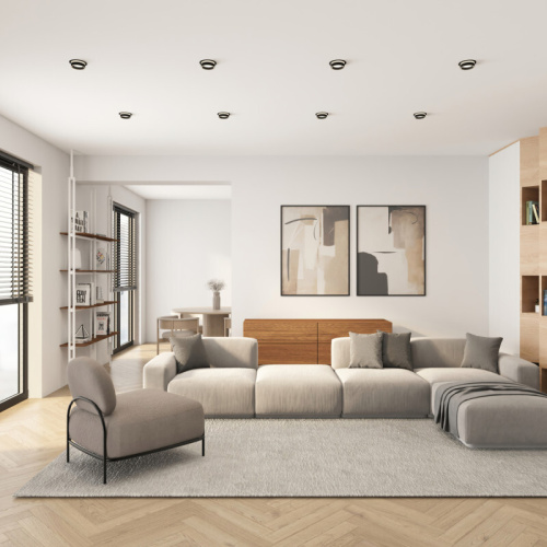 DK2100-BK Встраиваемый светильник NIKO, IP 20, до 15 Вт, GX53, LED, черный, акрил, алюминий фото 2 DK2100-BK Встраиваемый светильник NIKO, IP 20, до 15 Вт, GX53, LED, черный, акрил, алюминий фото 2