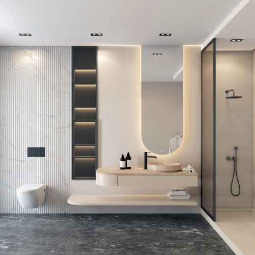 Встраиваемый влагозащищенный светильник PORT, 2?15 Вт макс., LED, GU5.3, IP65, корпус из полимера, цвет чёрный фото 2