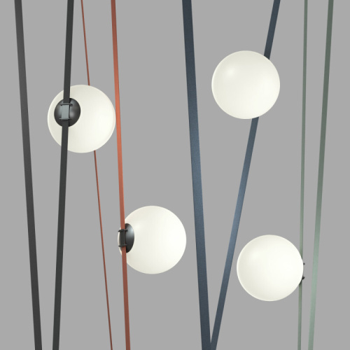 DK5554-BK Cветильник для трека-ремня Belty, серия Orb, со светодиодом, D230*H236мм, 48V DC, 15W, RA90, 120°, 4000K, IP20, черный, акрил фото 3