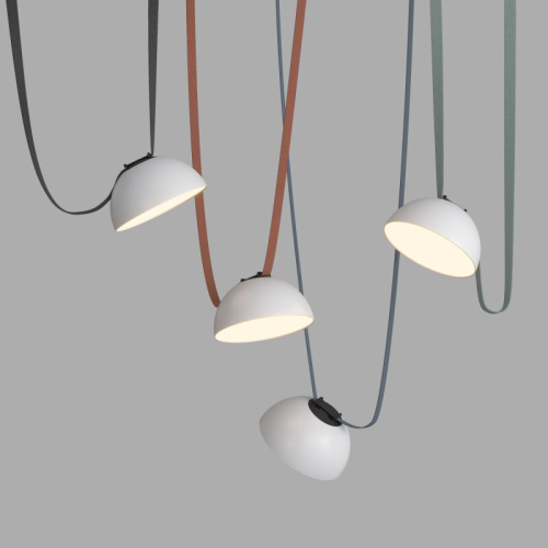 DK5561-WH+BK Cветильник для трека-ремня Belty, серия Flow, со светодиодом, D220*H117мм, 48V DC, 24W, RA90, 120°, 3000K, IP20, белый с черным, алюминий фото 6