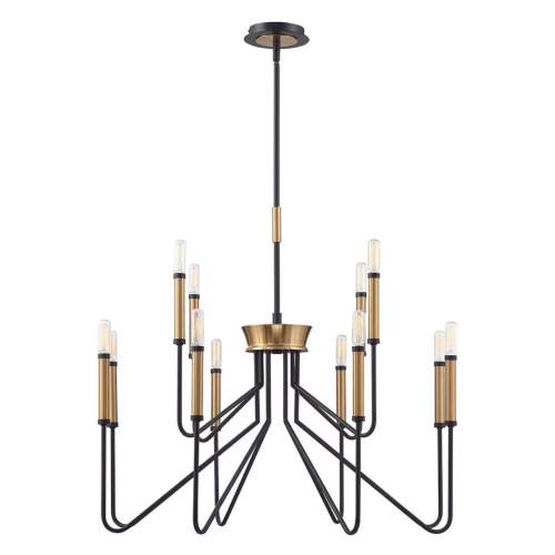 Люстра подвесная Alfa Light F1124-22 D850*H790 BK+GD