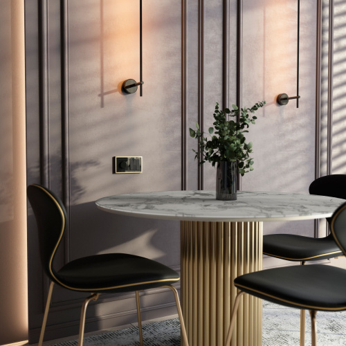 Выключатель трехклавишный (черный матовый) W1130008 фото 5