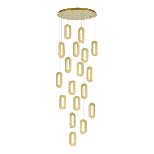 SL6506.203.18 Светильник подвесной ST-Luce Золотистый/Золотистый, Прозрачный LED 18*9W 3000K ALLUNGO фото 4