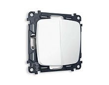 Комплект механизма 2-кл проходного выключателя AMBRELLA VOLT OMEGA Белый матовый QUANT (OP1230, VM120) MO123020