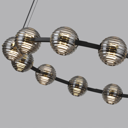 5041/120L L-VISION ODL24 533 черн./золото/дымчатый/металл/стеко Люстра LED 120W 4000К 9364Лм TRONI фото 5