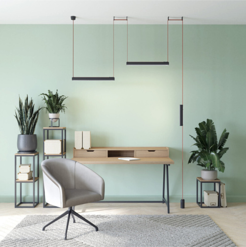 DK5575-BK Cветильник для трека-ремня Belty, серия Linear, со светодиодом, L323*W40*H45мм, 48V DC, 12W, RA90, 120°, 3000K, IP20, черный, алюминий фото 4