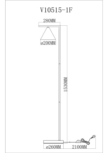 Торшер Moderli V10515-1F Omaha фото 2
