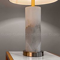 Настольная лампа Cloyd PARMENID T1 / выс. 62 см - алебастр - латунь (арт.30194)