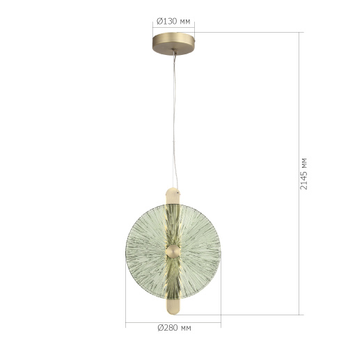 SL6141.323.01 Светильник подвесной ST-Luce бронза/зелёный LED 1*11W 4000K WASI фото 2 SL6141.323.01 Светильник подвесной ST-Luce бронза/зелёный LED 1*11W 4000K WASI фото 2