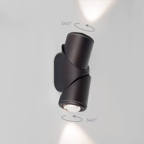 Уличный настенный поворотный светильник GIRA D LED IP54 35127/D черный фото 4