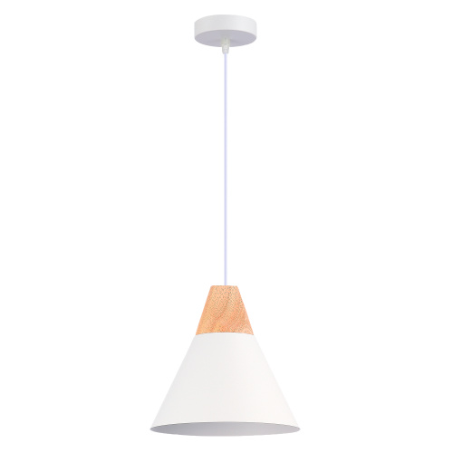 SLE125103-01 Светильник подвесной Белый/Белый, Светлое дерево E27 1*60W MODICA фото 4