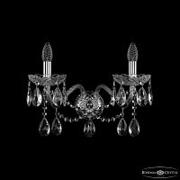 Бра хрустальные 1413B/2/200/XL Ni Bohemia Ivele Crystal (Богемия Ивеле Кристалл)
