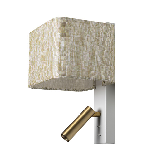Citilux DEKART CL704482 LED Бра с песочным абажуром и выключателем Белое фото 2