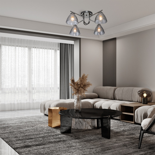 Потолочный светильник Escada 659/4PL E27*60W Black фото 2 Потолочный светильник Escada 659/4PL E27*60W Black фото 2